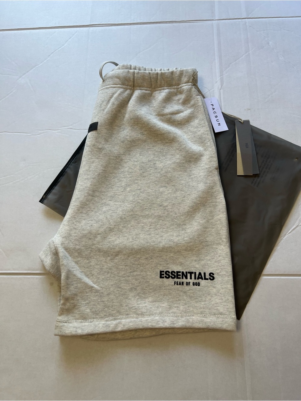 Fear of God Essentials Light Gray Athletic Shorts